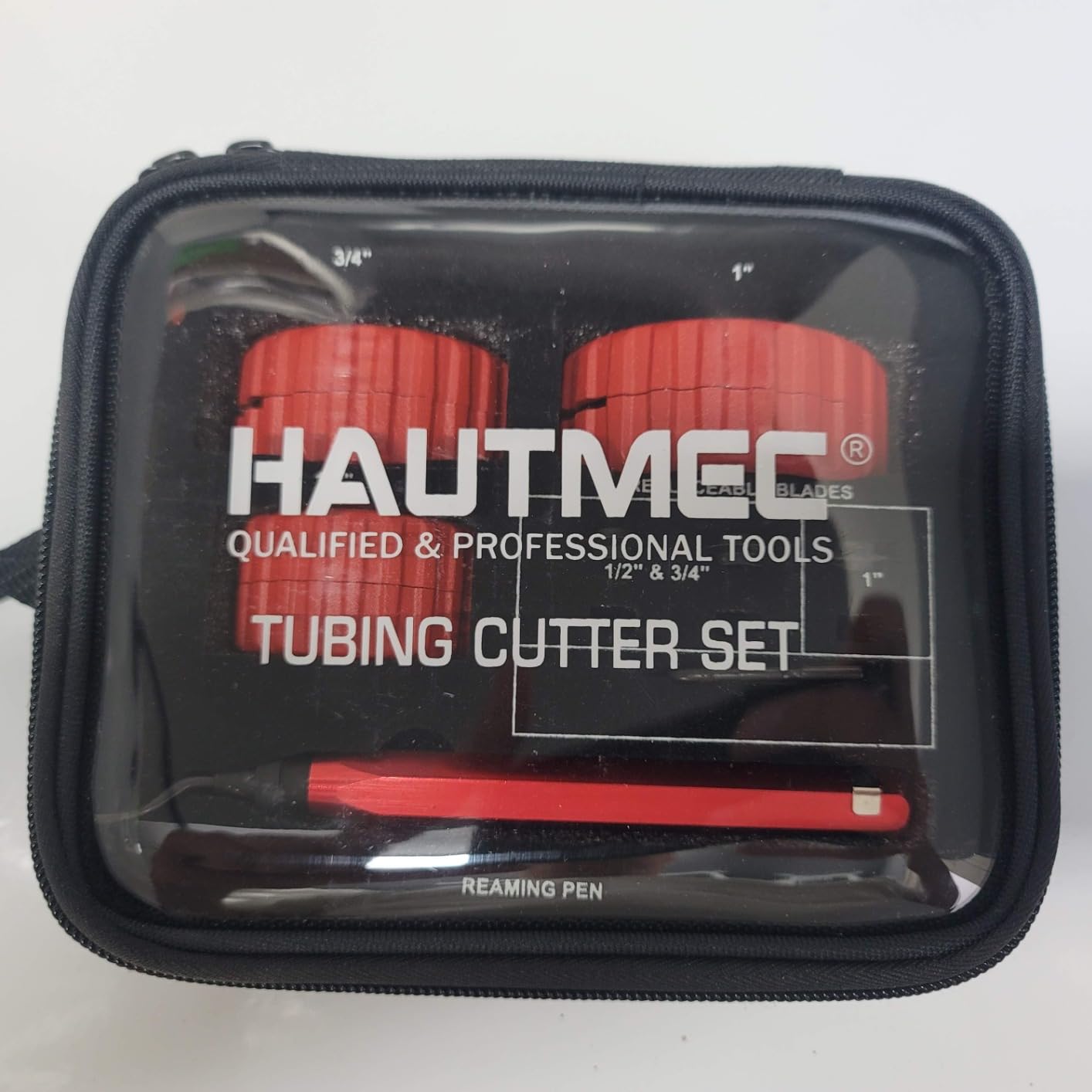 HAUTMEC Copper Tubing Cutter Set 3 PCS Copper Pipe Cutter Tool, In Portable Storage Case, Includes 1/2 in., 3/4 in., and 1 in. Cutters, Reaming Pen, 3 Spare Cutting Wheels, 1 Spare Deburring Blade customer photo 1