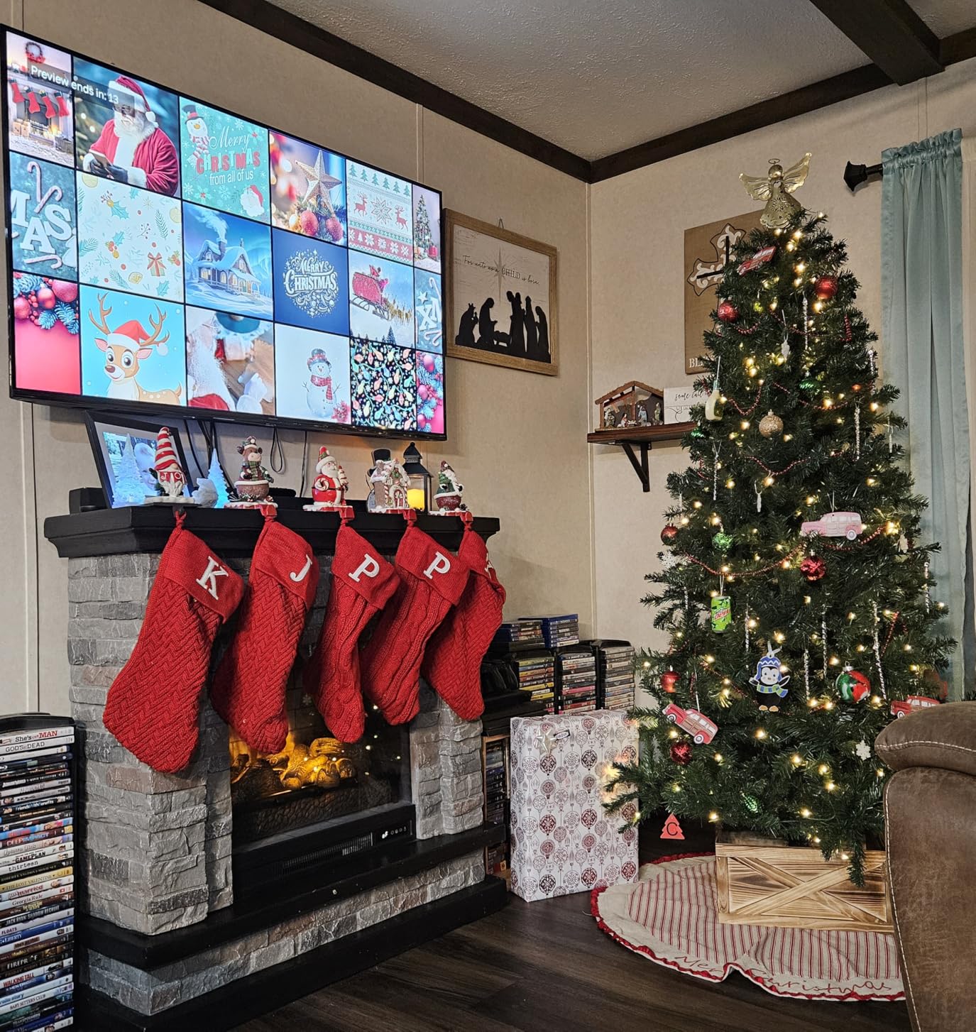 SHareconn 7ft Prelit Artificial Classic Spruce Christmas Tree customer photo 1
