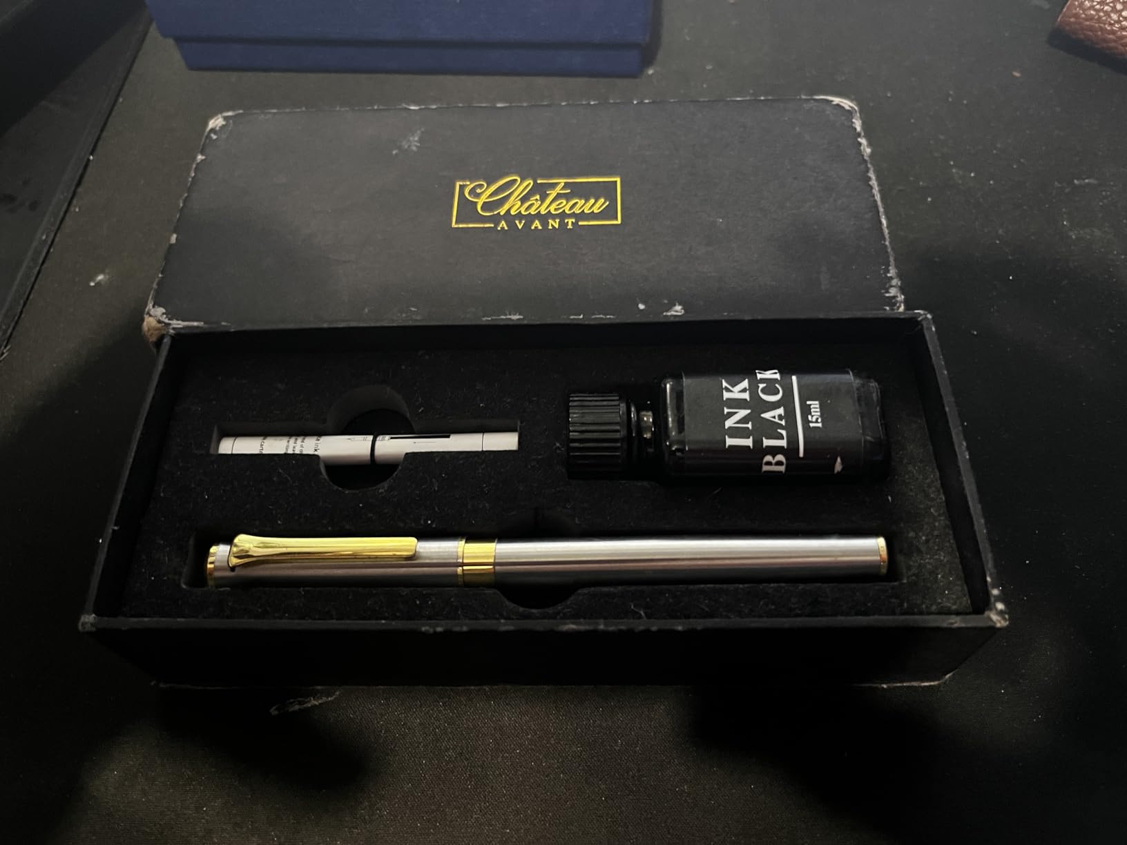 Château Avant Fountain Pen Set | Refillable Black Fountain Pen with Black Ink Bottle, Fine Nib, and Converter | Smooth Writing Gift Set for Beginners, Men, and Women customer photo 2
