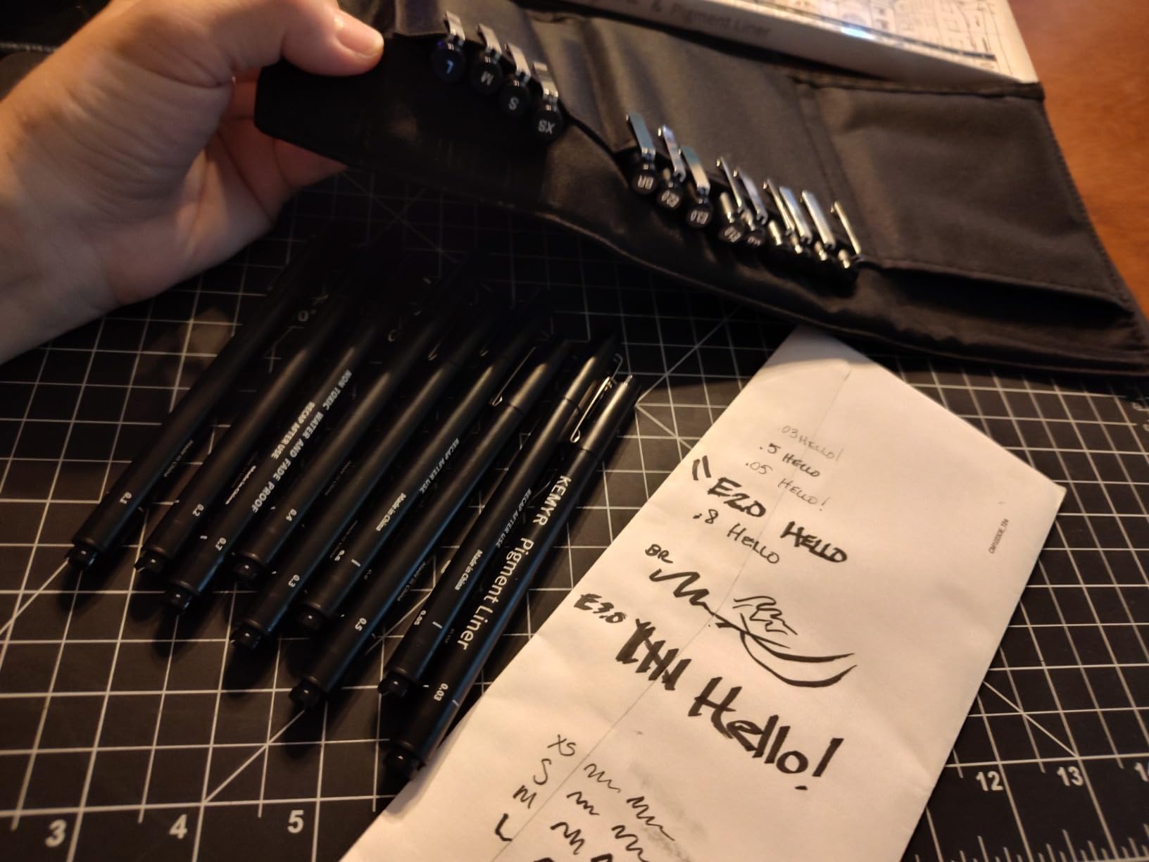 KEMYR 22 Sizes Black Fineliner Micro Drawing Pens, Waterproof Pigment Ink | Archival Ink,AP Certified,Calligraphy Pens with Case for Illustration,Journaling,Sketching,Manga,Artists And Beginners customer photo 1