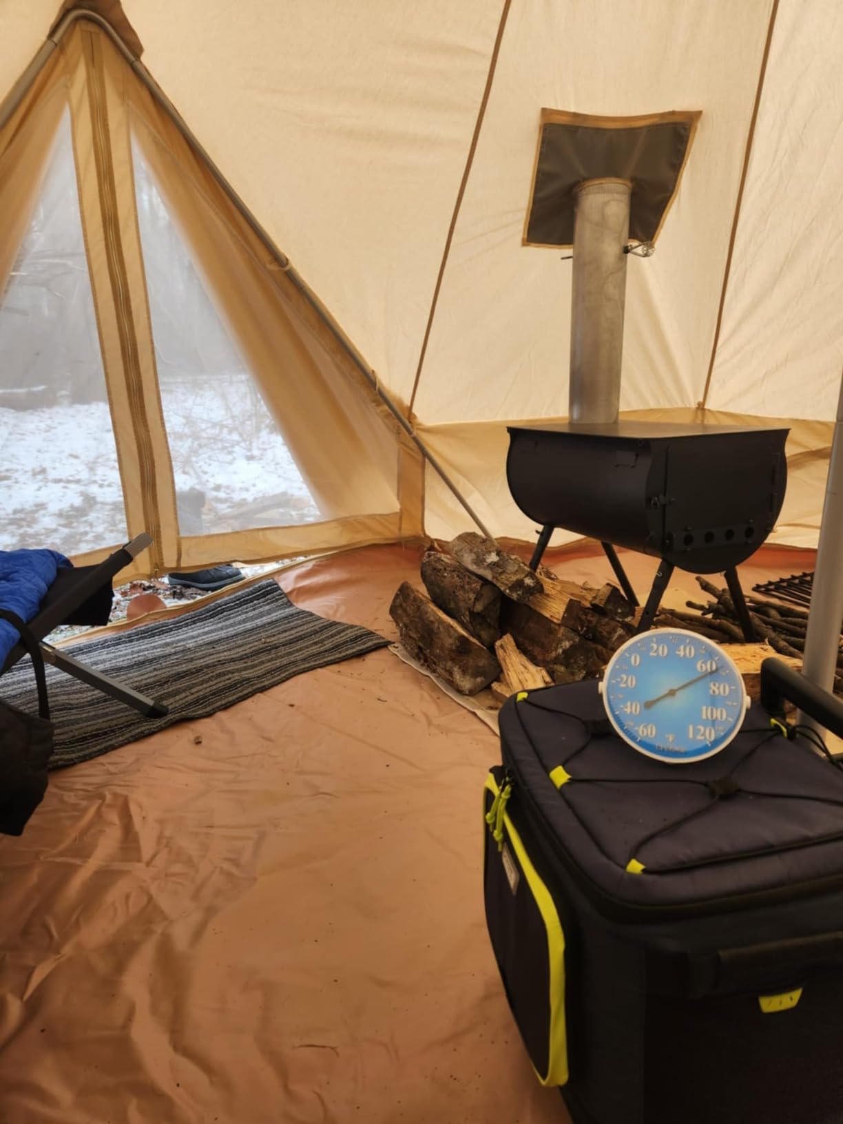 MC TOMOUNT Canvas Tent Bell Tent Yurt, 4 Season Luxury Tents for Camping customer photo 1
