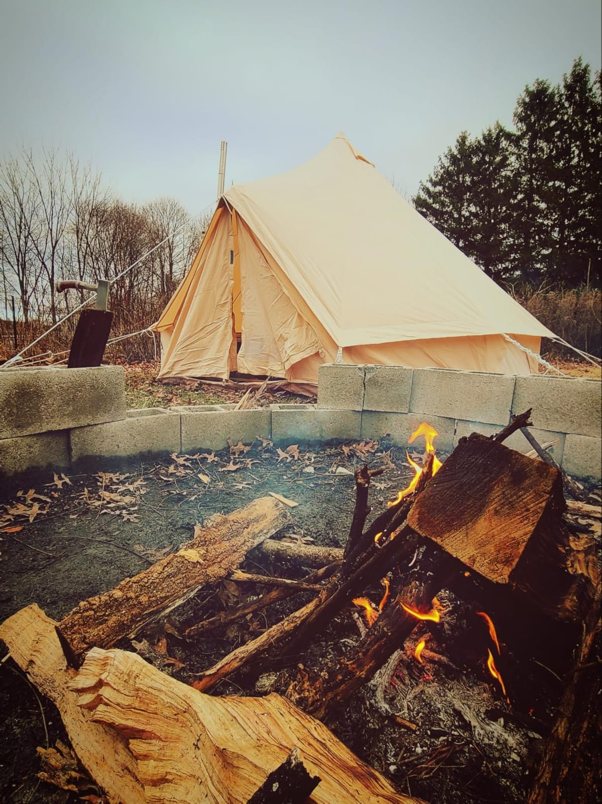 MC TOMOUNT Canvas Tent Bell Tent Yurt, 4 Season Luxury Tents for Camping customer photo 2
