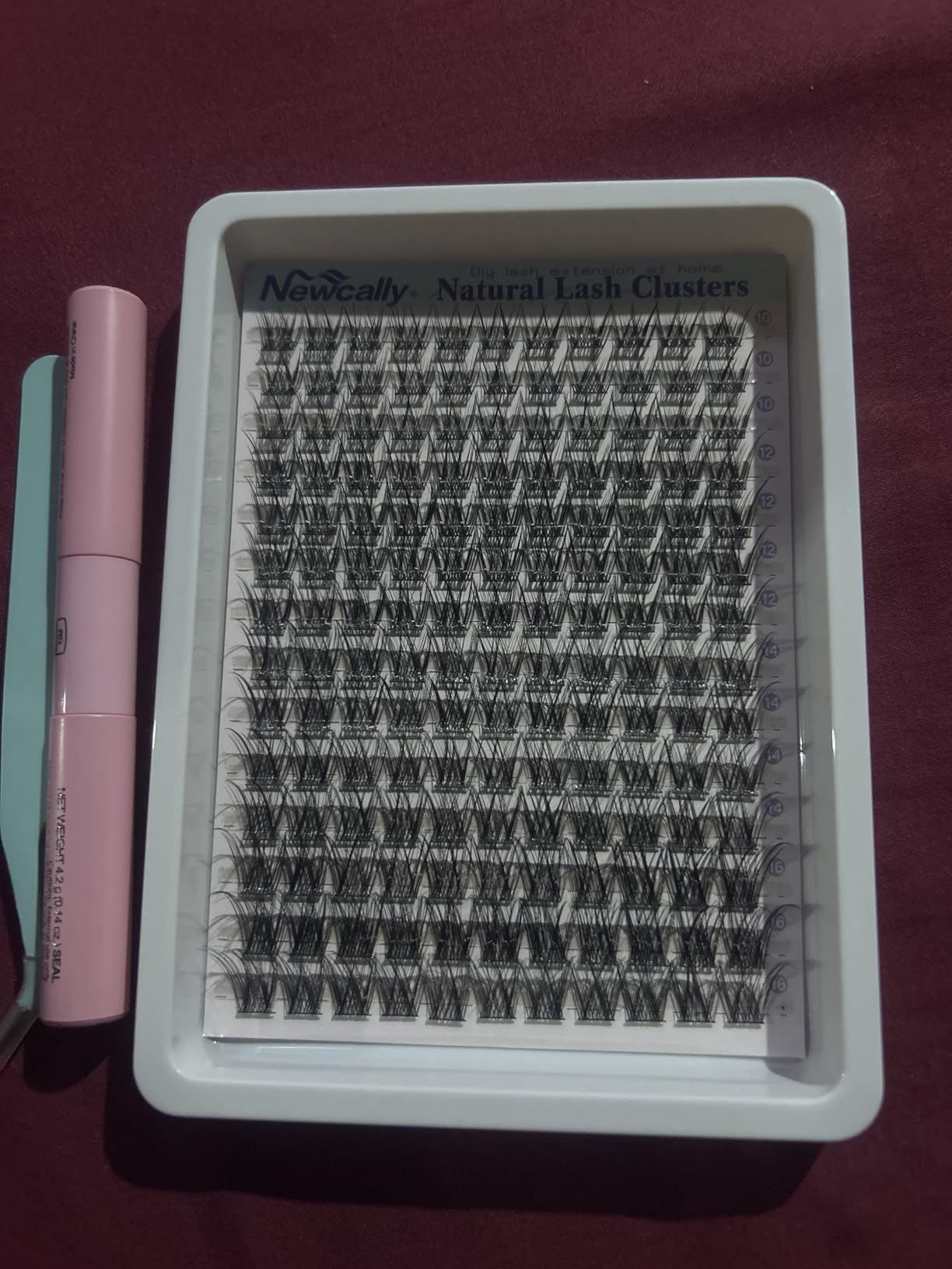Lash Clusters Kit Wispy Natural Cluster Eyelash Extension Kit DIY Lash Extension Kit C-curly 10-16MM Eyelash Clusters Volume Individual Lashes Kit by Newcally customer photo 1
