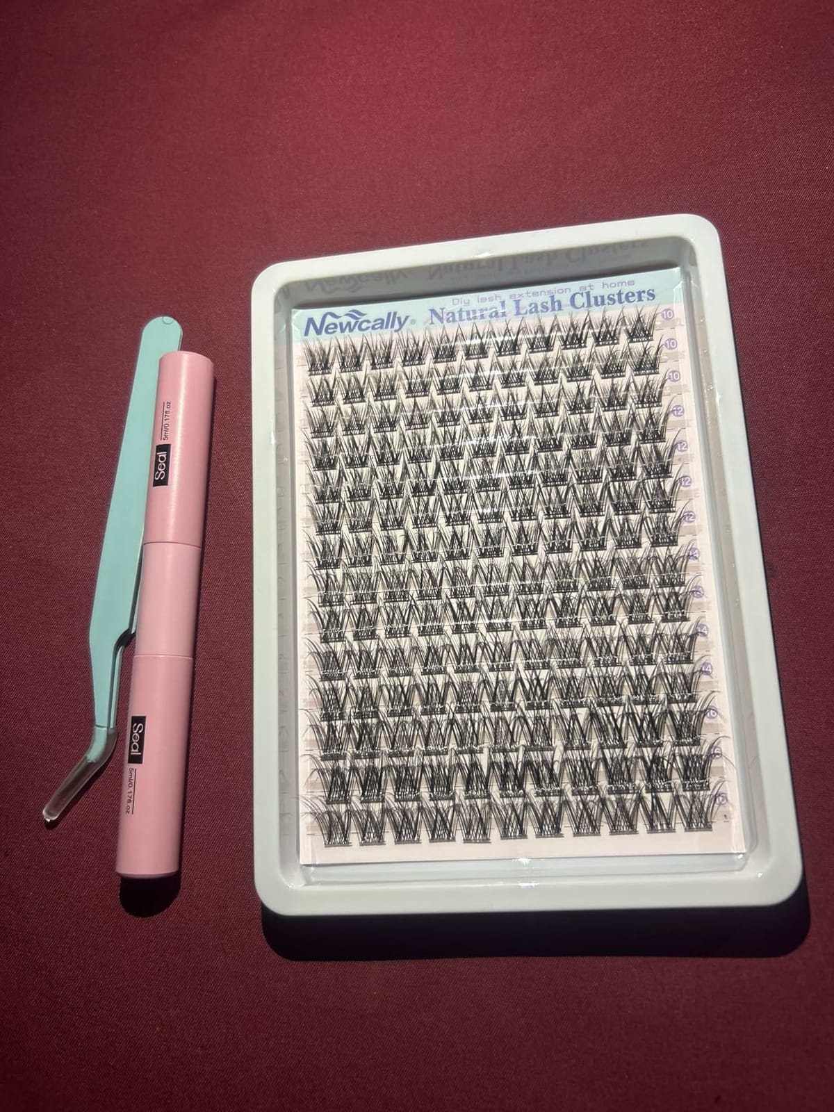 Lash Clusters Kit Wispy Natural Cluster Eyelash Extension Kit DIY Lash Extension Kit C-curly 10-16MM Eyelash Clusters Volume Individual Lashes Kit by Newcally customer photo 2