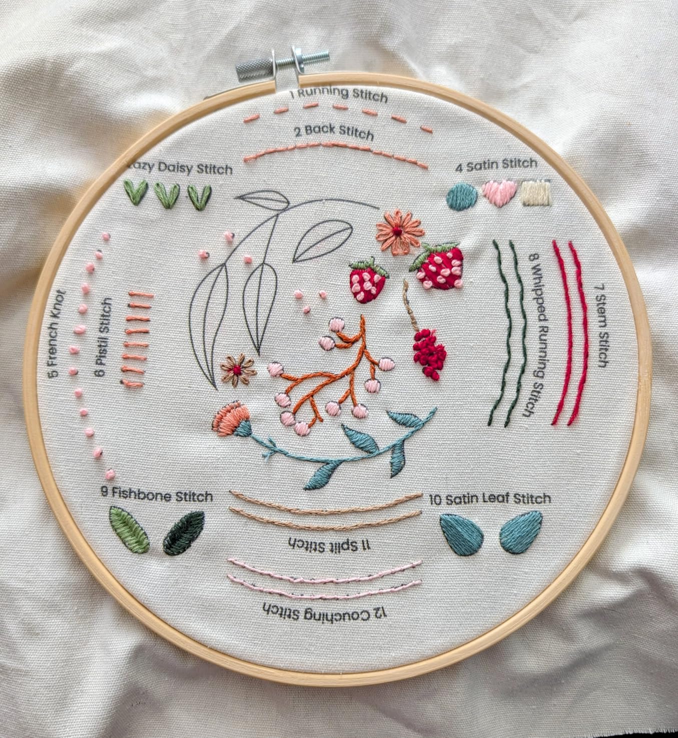 Craftwiz 4-Piece Starter Embroidery Kit for Beginners with Simple Patterns, Learn to Embroider 31 Stitches with Hand Embroidery Kit customer photo 1