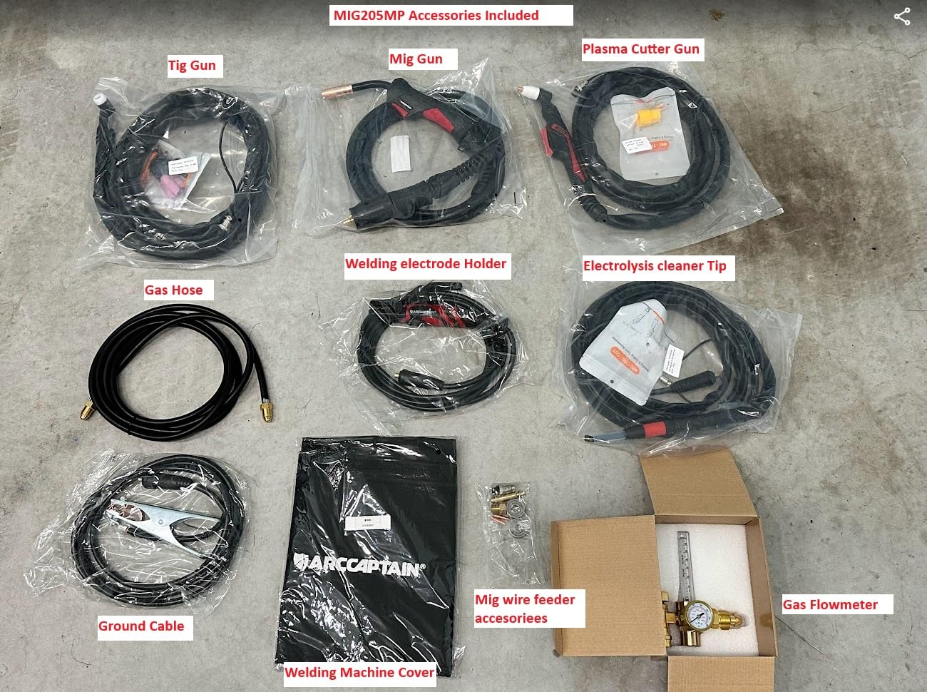 ARCCAPTAIN MIG205MP MIG Welder with Plasma Cutter, 9 IN 1 Welding Machine customer photo 2