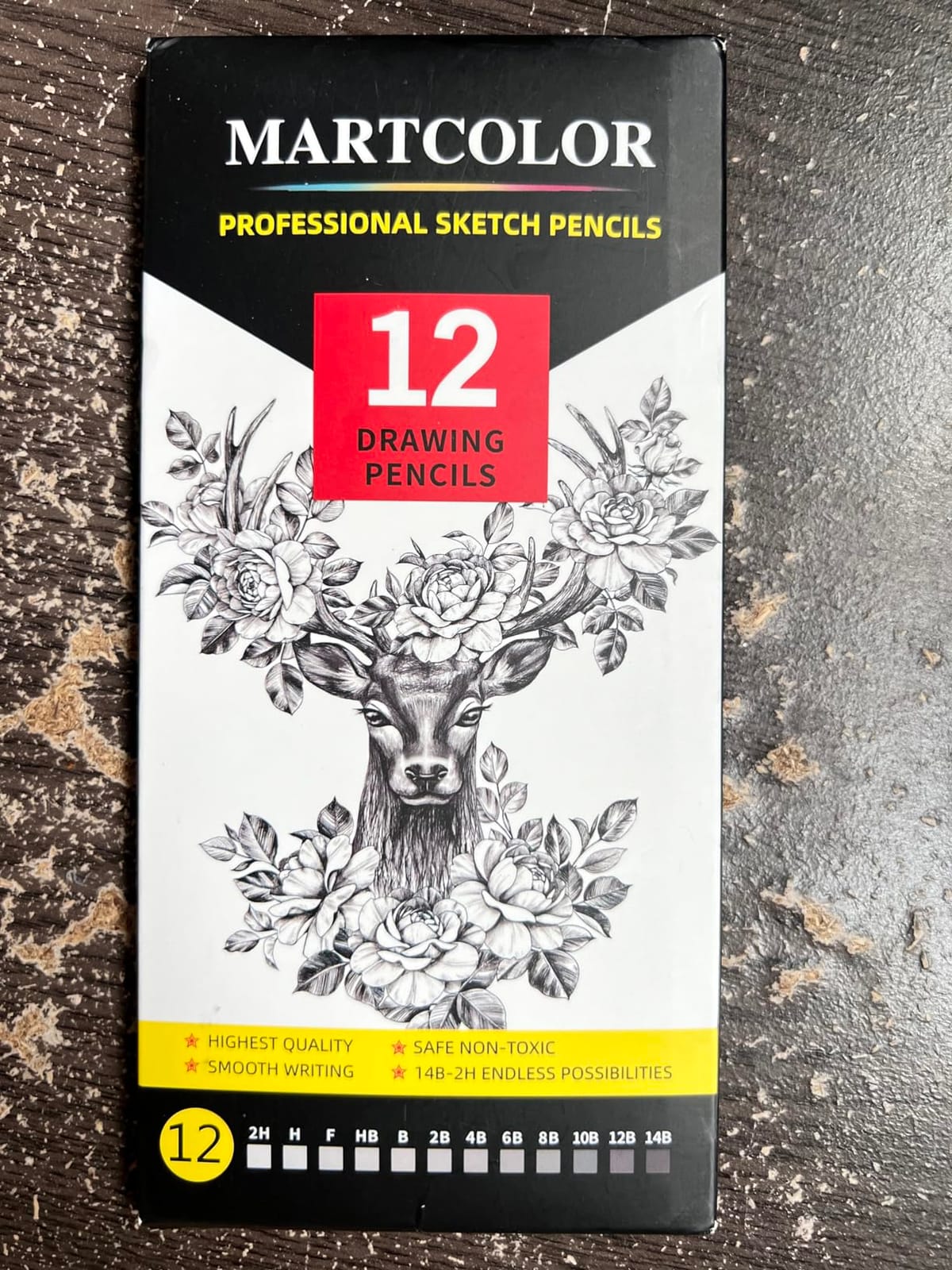 MARTCOLOR Drawing Sketching Pencil Set, 20 Pack Graphite Pencils (14B-4H) customer photo 1