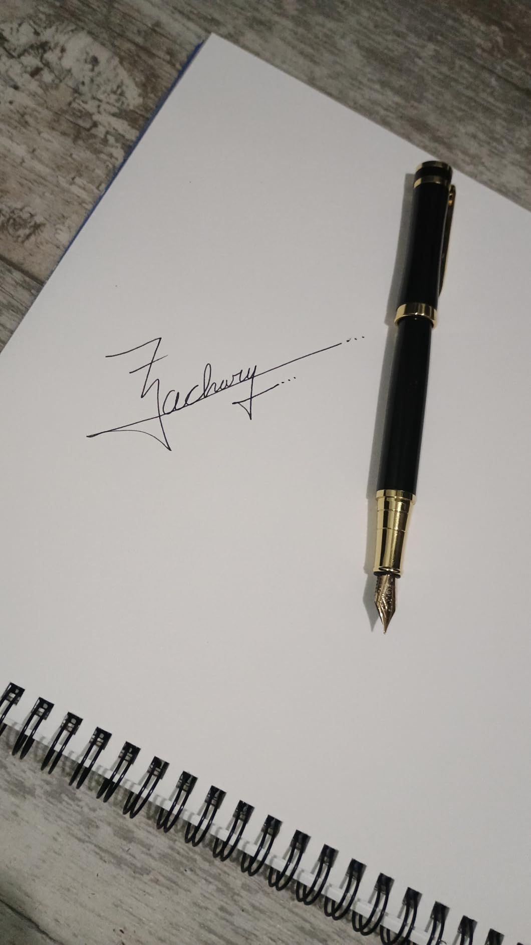 Smooth Writing Fountain Pen, 10 Ink Cartridges, Fine Nib, Gold customer photo 2