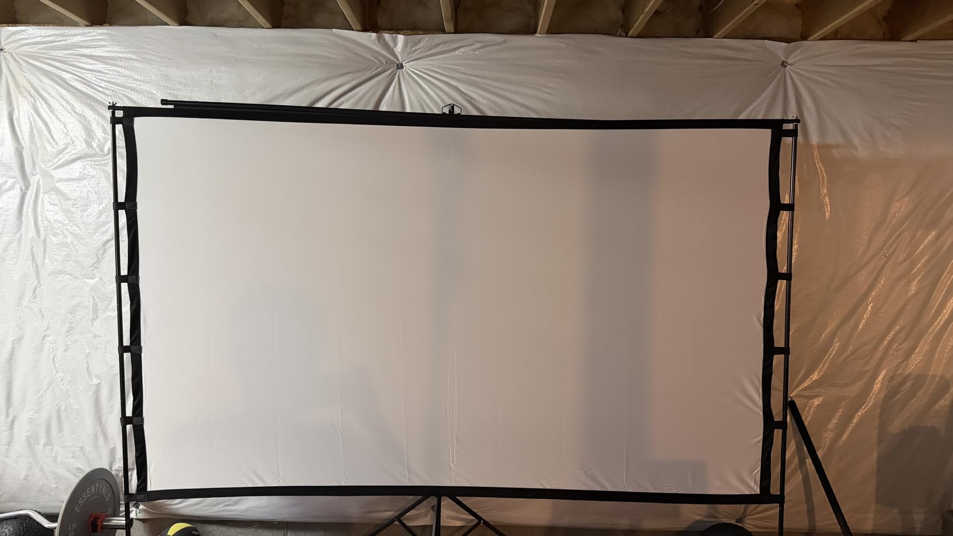 Outdoor Projector Screen with Stand featuring a Stake-Down Base-120 Inch 16:9 4K HD Portable Projector Screen Indoor Outdoor Movie Screen Lightweight Projection Screen with Carry Bag for Home,Backyard customer photo 2