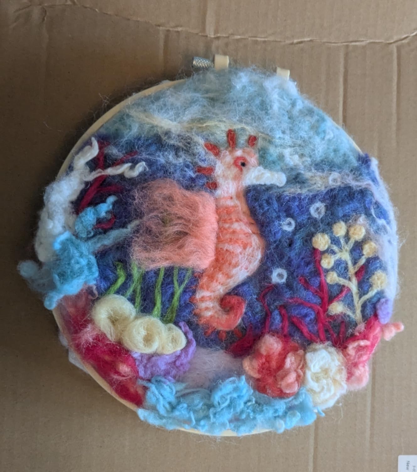Fedmut Needle Felting Kit, Wool Felting Kit 4 Set Sea Animal Painting Frame | Wool Felting Craft for Beginners Adult with Wool Roving, Felting Needles, Foam Pad, Felt Cloth and Instructions customer photo 1