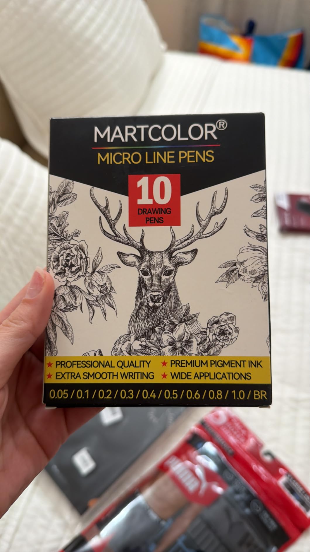 MARTCOLOR Micro Pen Fineliner Pens, 10 Size Black Archival Ink Pens customer photo 2