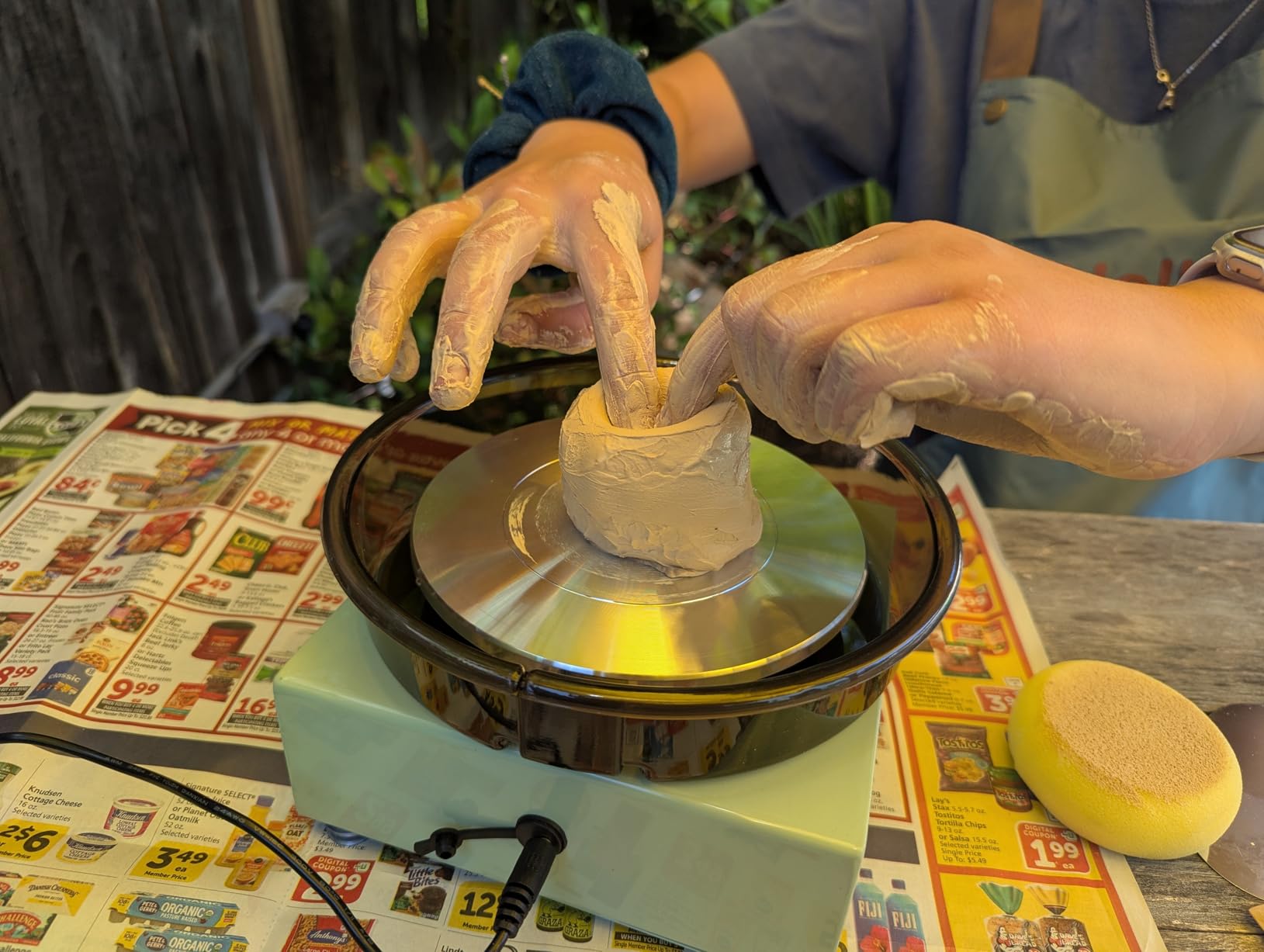 Mini Pottery Wheel for Kids, Beginners, Adults, All-in-one Kit | 6
