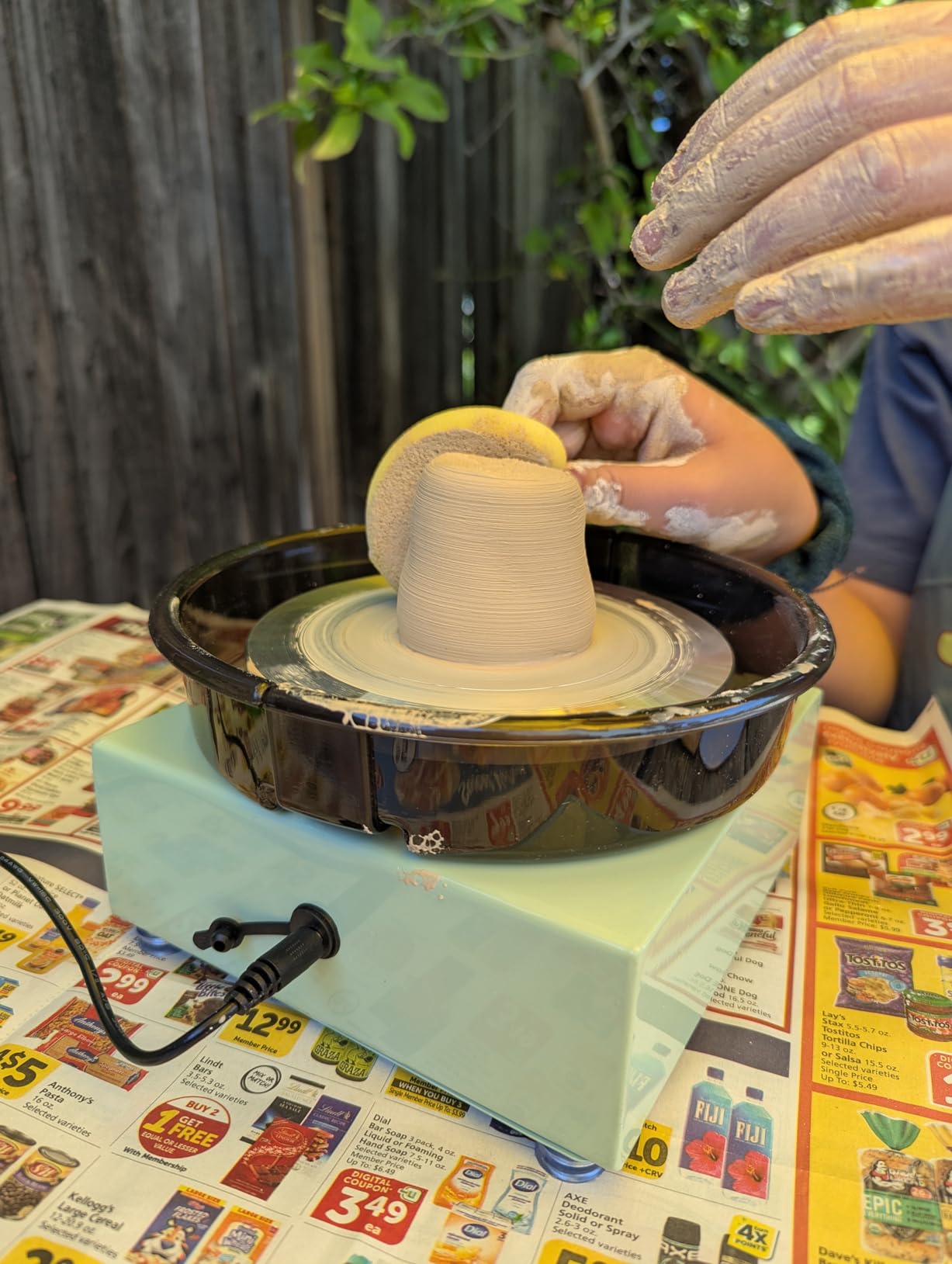 Mini Pottery Wheel for Kids, Beginners, Adults, All-in-one Kit | 6