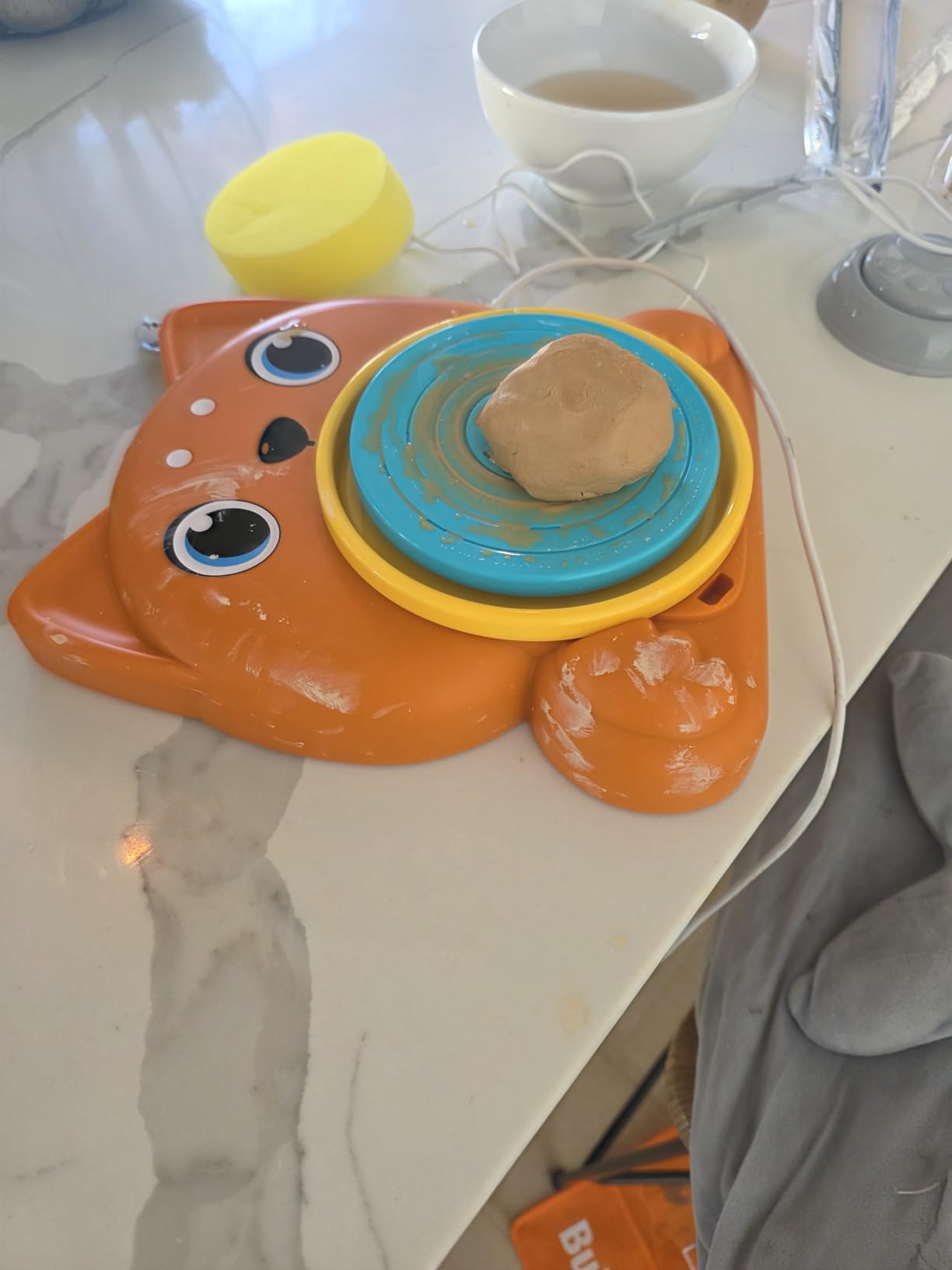 Pottery Wheel for Kids, Complete Pottery Painting Kit Arts and Crafts for Kids Ages 8-12, with 3 Pack Air Dry Clay Art Supplies Kids Toys Christmas Birthday Gift for Girls Boys 6 7 8 9 10 11 12 customer photo 2