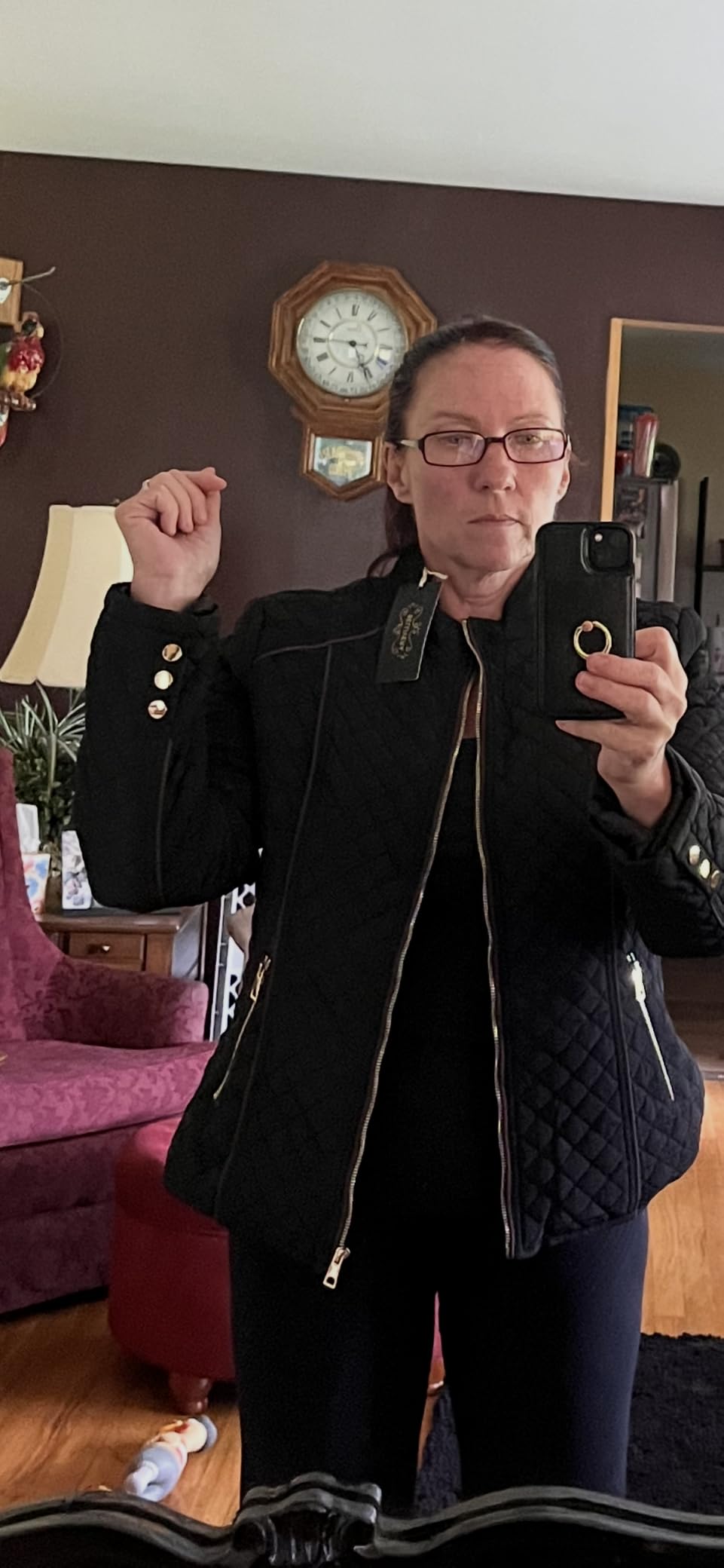 Bellivera Women's Fleece-Lined Diamond Quilted Puffer Jacket Winter Coat customer photo 1