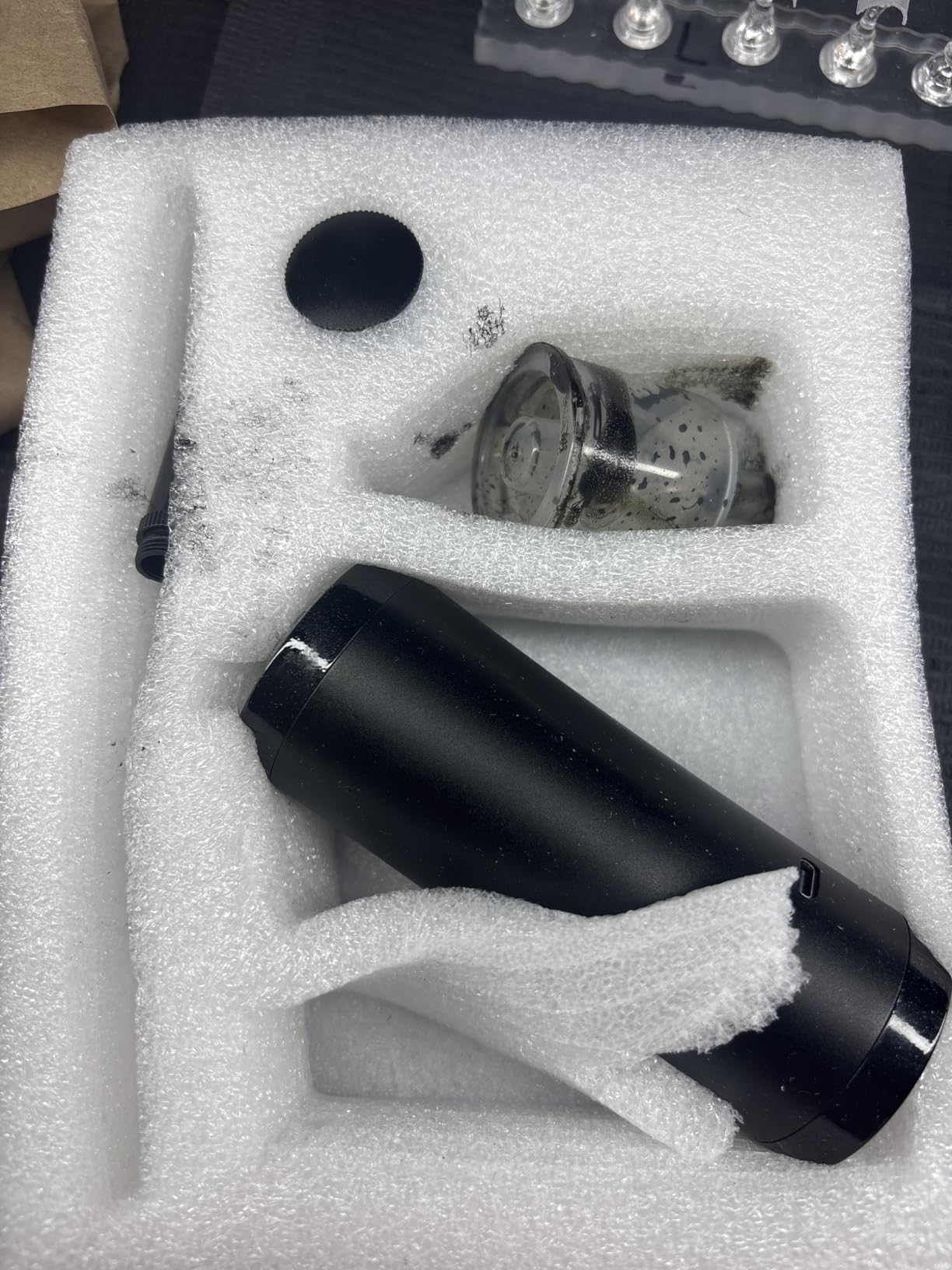 Airbrush kit: Handheld Spray Paint Gun with 0.3/0.5mm Nozzle, Rechargeable Cordless Spray Gun Sets Suitable:air Brush for Nails, Art, Color Spraying, Cake Decoration, Model Tattoos & Makeup (Black) customer photo 1