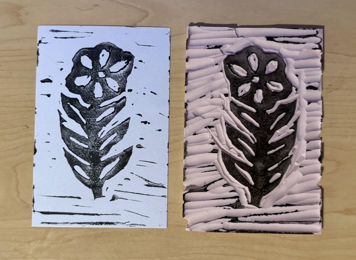 Bobblebro Linocut Kit for Printmaking, Stamp Making Kit with Carving Tools | Linoleum Blocks for Arts and Crafts for Adults, Back to School Gifts, DIY Hobby Kit Birthday Gift for Women Men Boys Girls customer photo 2