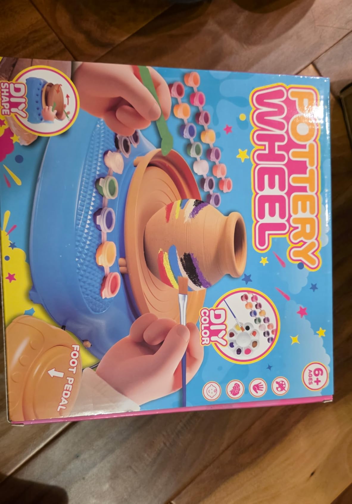 Weilim Pottery Wheel for Kids Beginners, Air-Dry Clay & Paint Kit Ages 6-12 customer photo 2