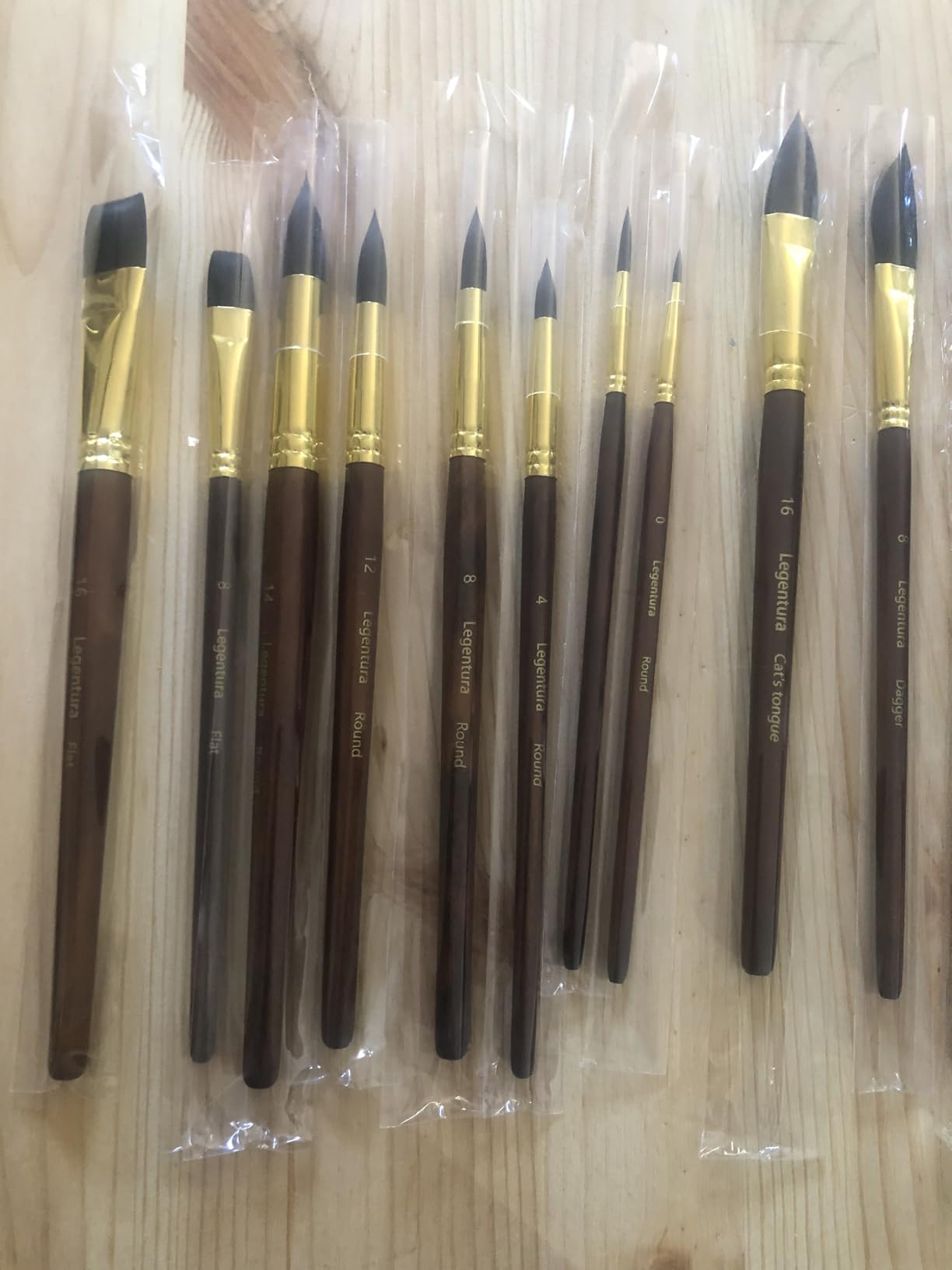 Professional Watercolor Brushes - 10 Pcs Synthetic Squirrel Watercolor Paint Brush Set with Leather Case for Travel, Round, Liner, Flat, Dagger & Cat’s Tongue for Gouache, Ink & Acrylic customer photo 1