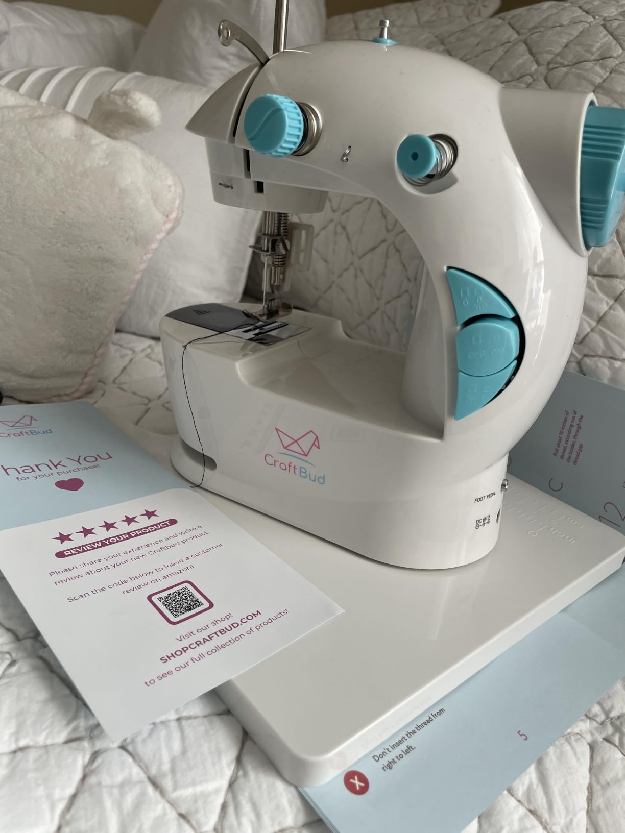 CraftBud Mini Sewing Machine for Beginners, Adults and Kids Sewing Machine customer photo 1