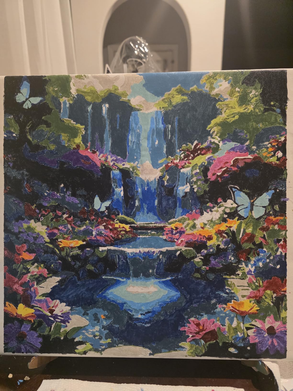 CHWGLFGG Wild Flowers Paint by Numbers Kit for Adults Beginner 16X20 inch customer photo 2