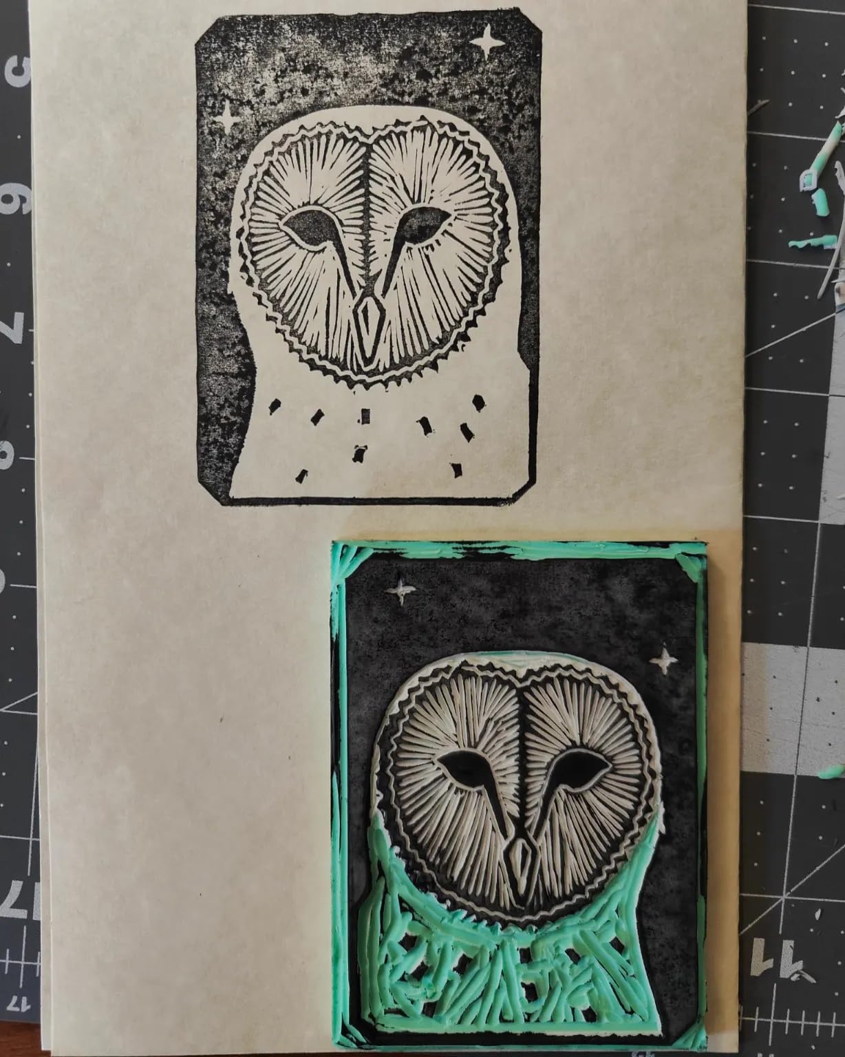 SGHUO Linocut Kit for Beginners, Stamp Making Set with Tools customer photo 2