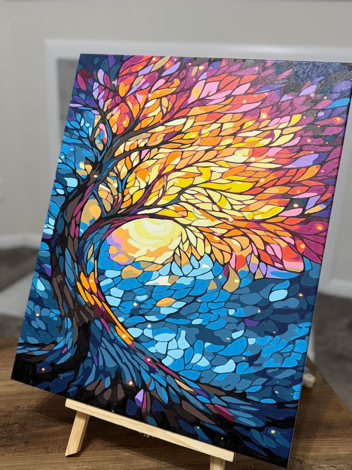 Dream Tree Paint by Numbers Kits for Adults,Paint by Number Adult 16x20inch | Include All Drawing Tools,The Numbers are Clear and Easy to Read,Tree Paint by Numbers for Adults Wall Decor and Gifts customer photo 2