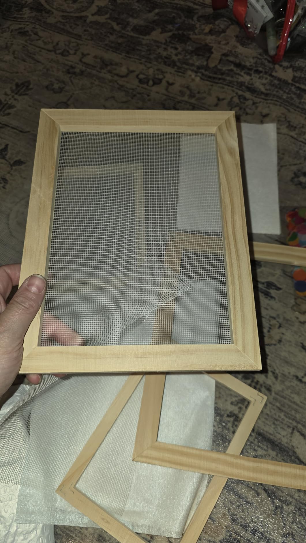 Aboofx Paper Making Kit, A7 Mini Paper Making Screen Frame Kit(3