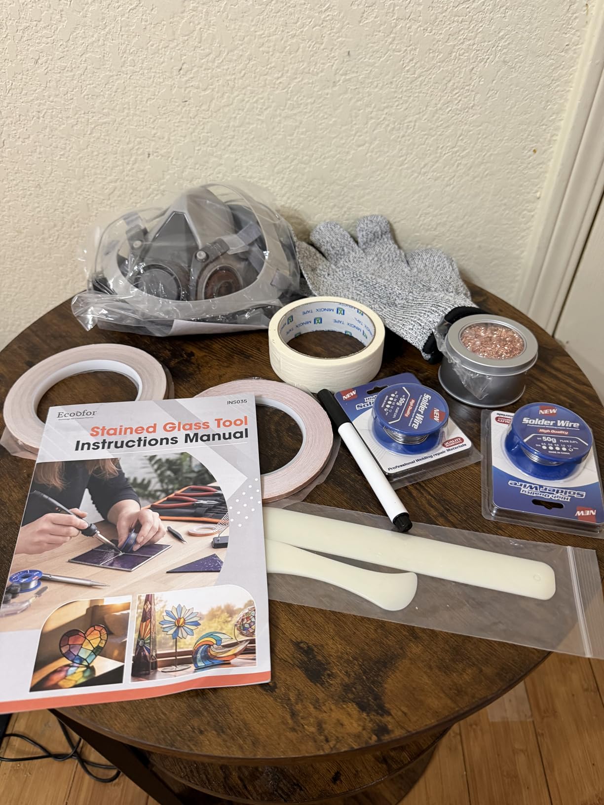 Ecoofor Stained Glass Starter Kit, Complete Stained Glass Making Kit with 100W Soldering Iron, Glass Cutter Tools, Diamond Cutter Set & Instructions for DIY Crafts, Stained Glass Kits for Adults customer photo 1
