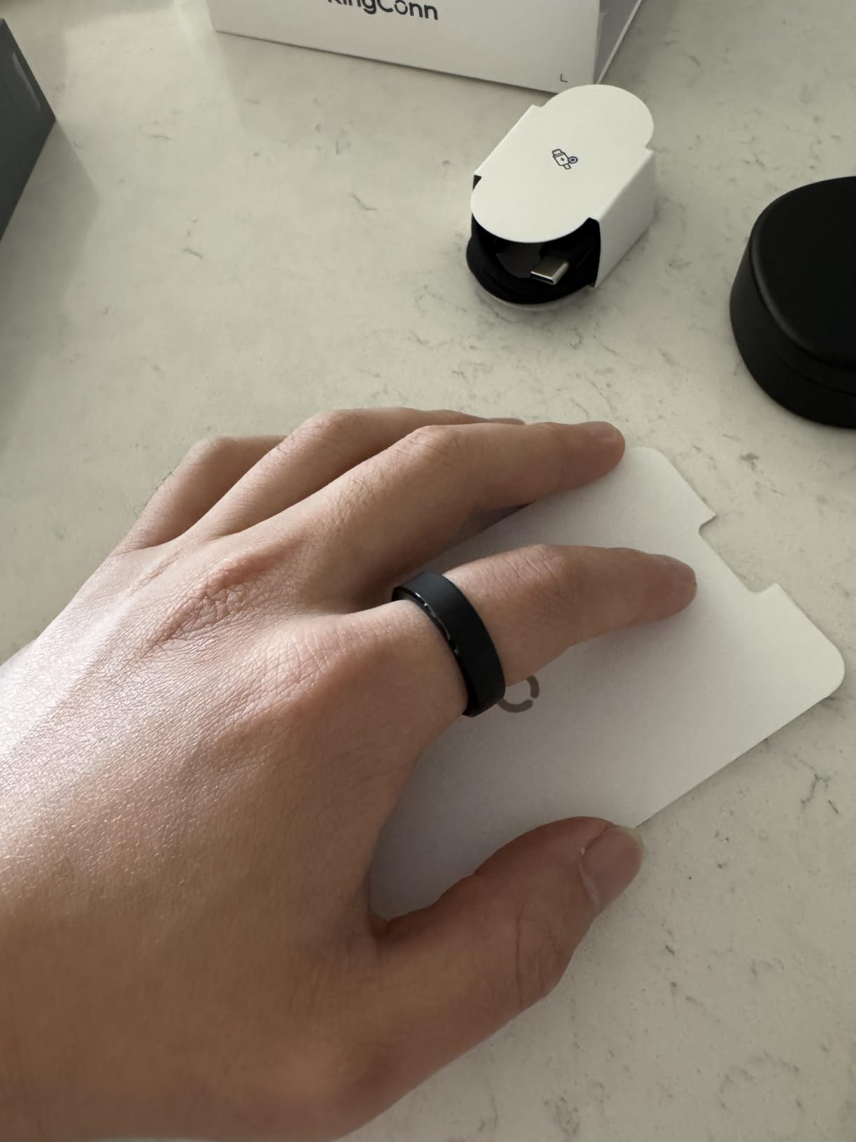 RingConn Gen 3 Smart Ring - Vascular Trends(Size 13, Matte Black) customer photo 1