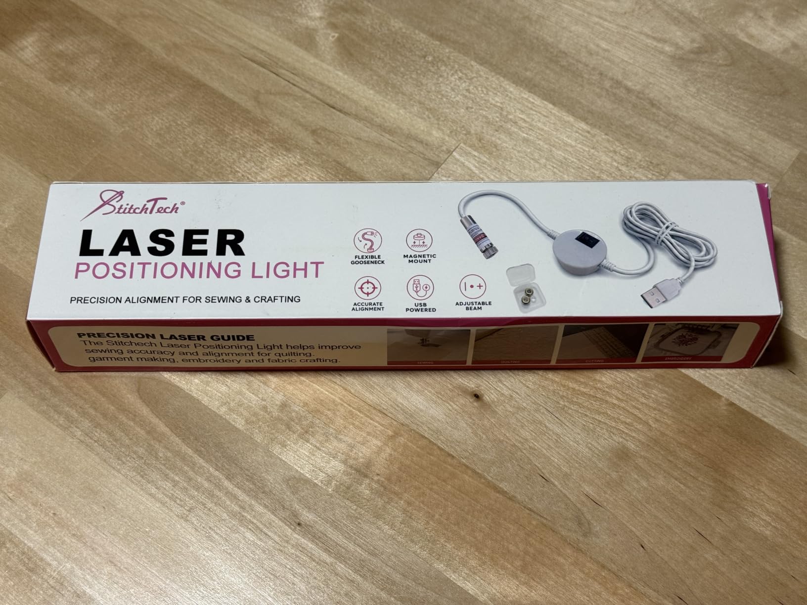 StitchTech 3-in-1 Magnetic Laser Positioning Light for Sewing and Quilting customer photo 1
