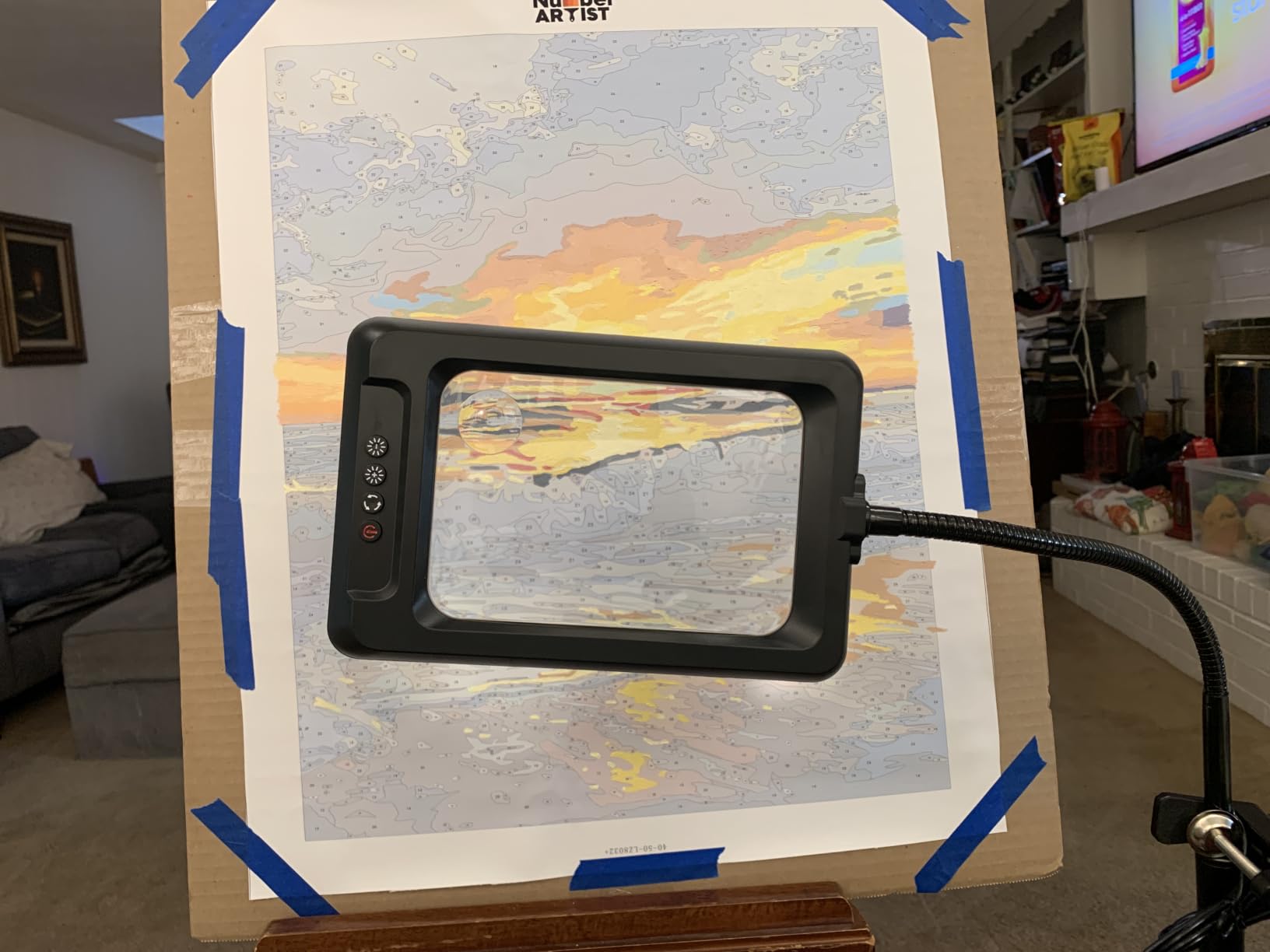 MoKo 10X Floor Magnifying Glass with Light and Stand, Real Glass Lens customer photo 1