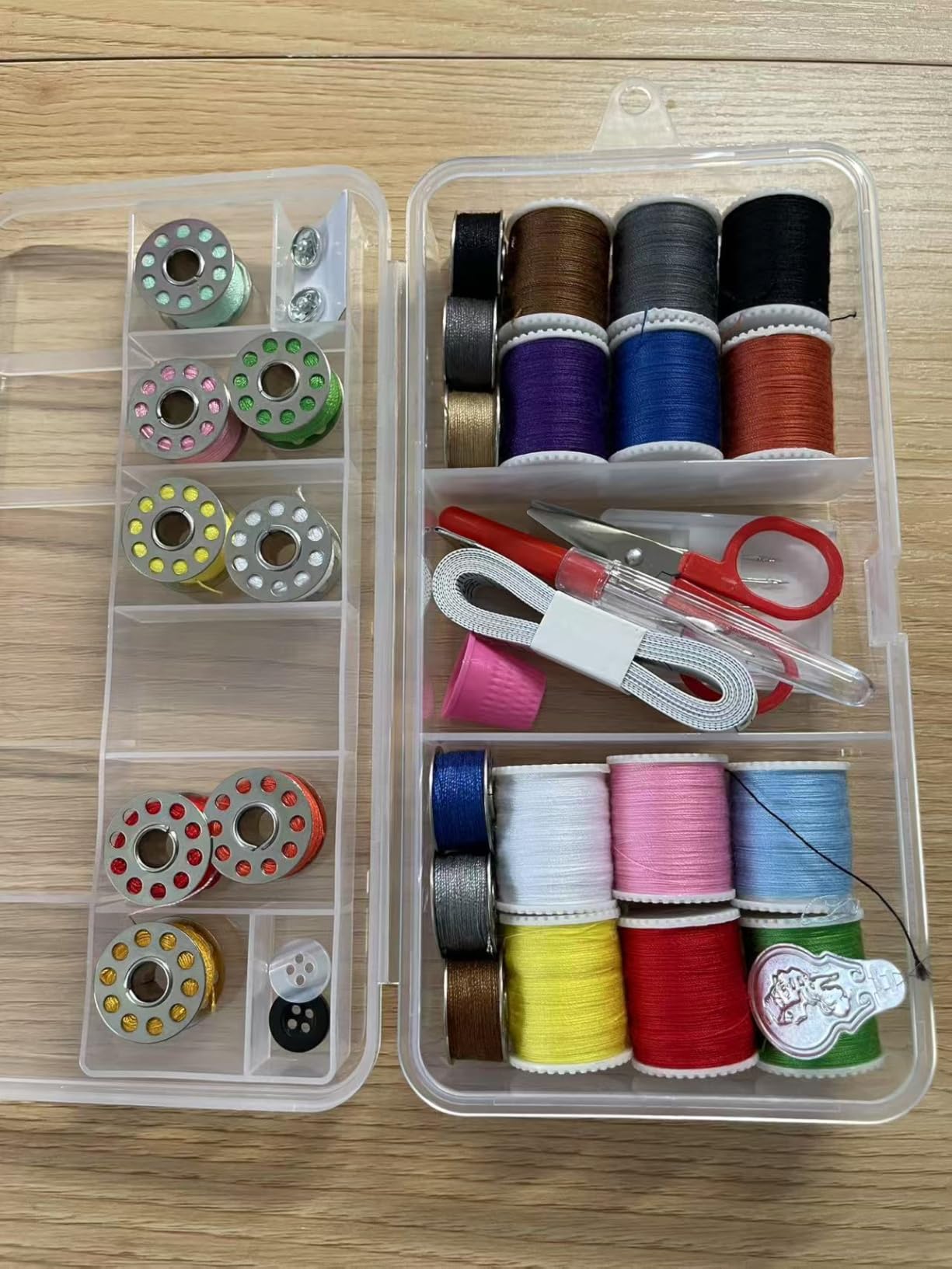 Sewing Kit: Sewing bliss in one box. Handheld sewing machine, beginner's sewing kit with storage, two power supply modes, portable mini sewing machine, Hand Sewing Machine for Beginners. customer photo 2