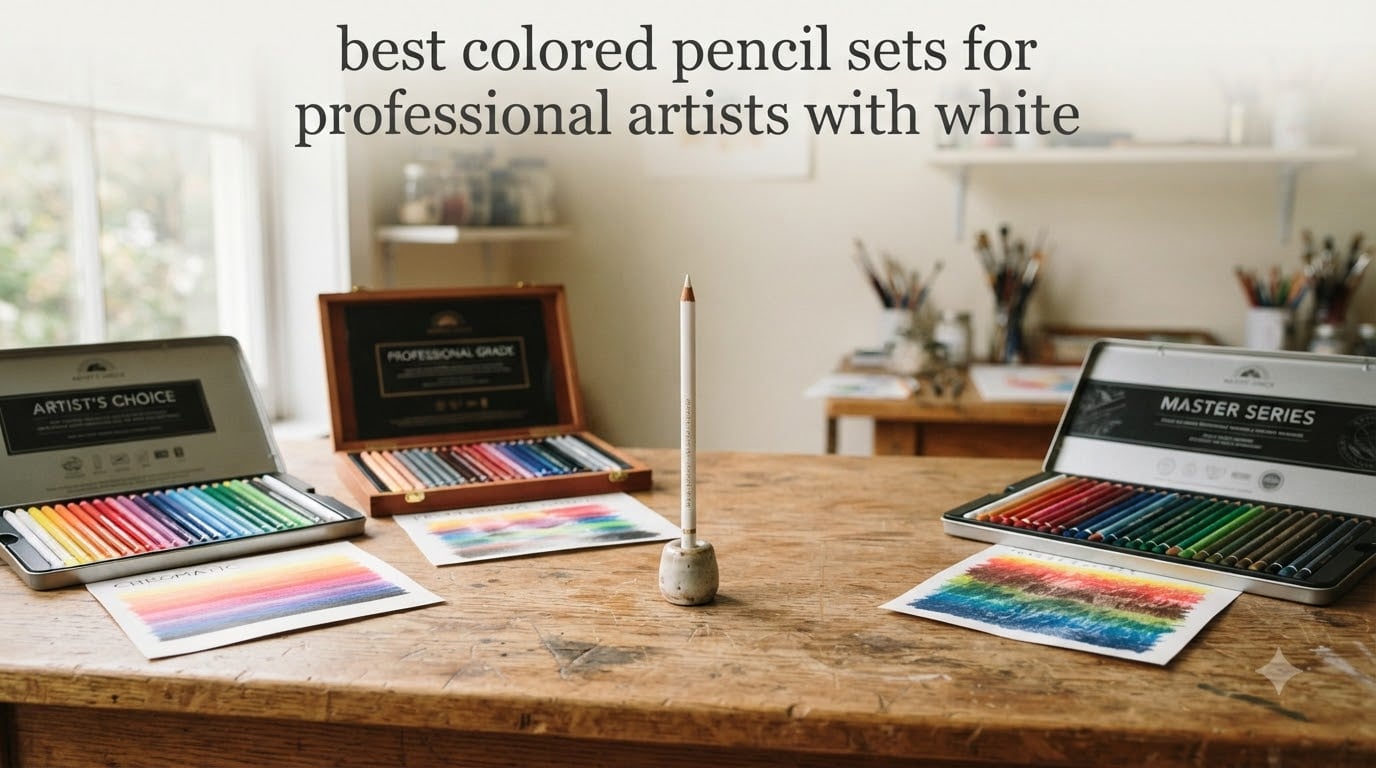best colored pencil sets for professional artists with white