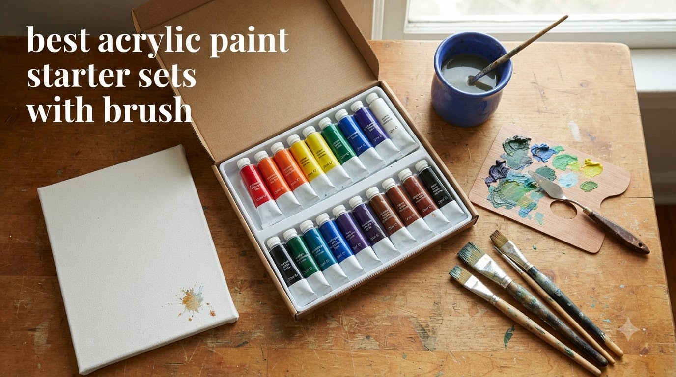 best acrylic paint starter sets with brush