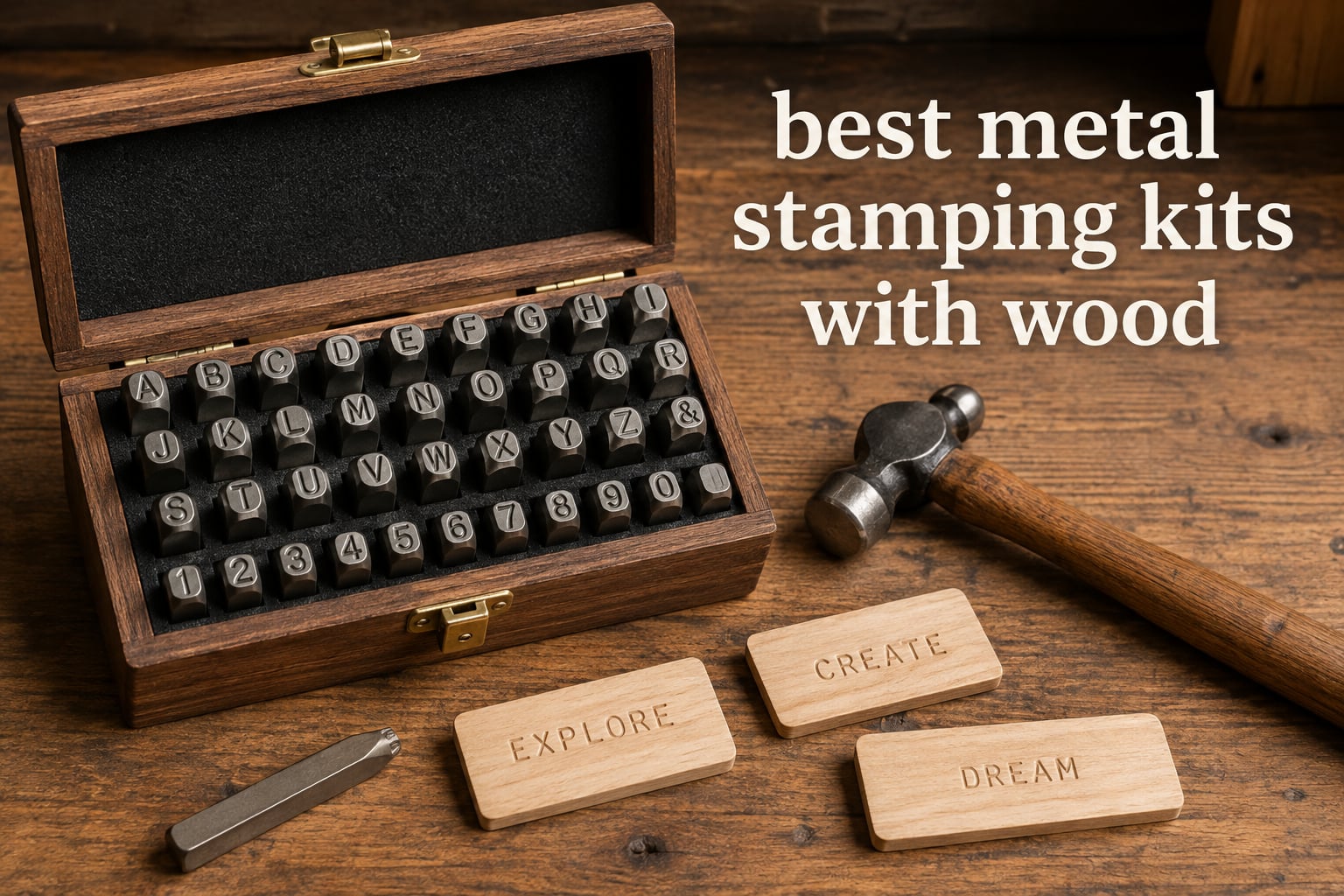 best metal stamping kits with wood