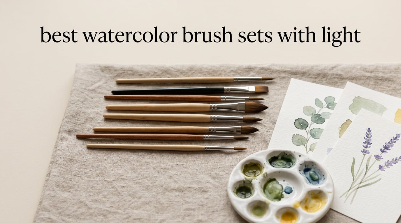 best watercolor brush sets with light