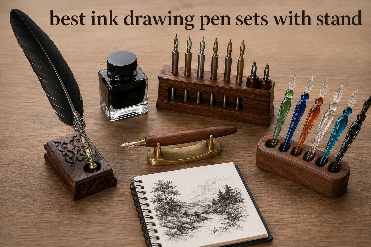 best ink drawing pen sets with stand