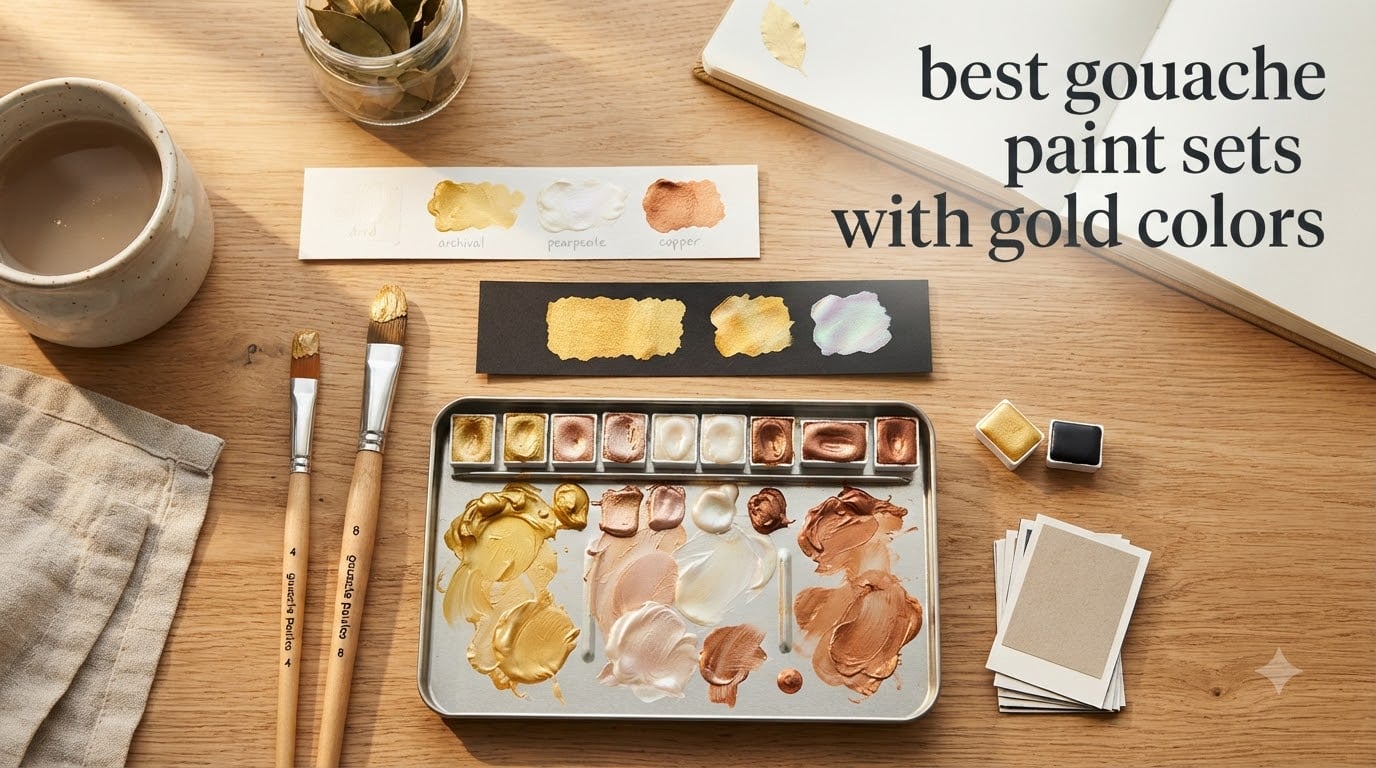 best gouache paint sets with gold colors
