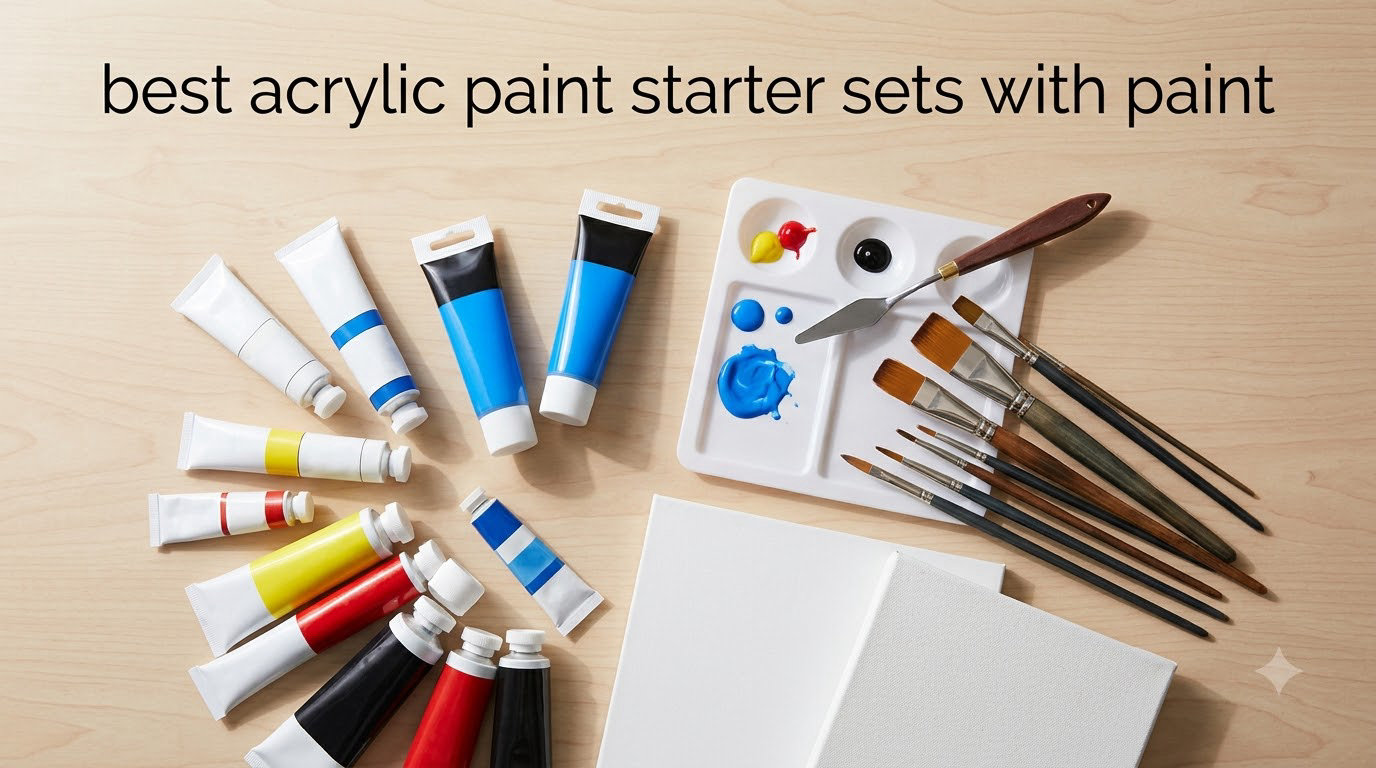 best acrylic paint starter sets with paint