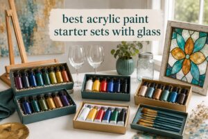 best acrylic paint starter sets with glass