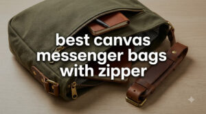 best canvas messenger bags with zipper