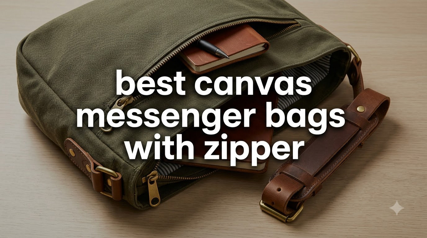 best canvas messenger bags with zipper