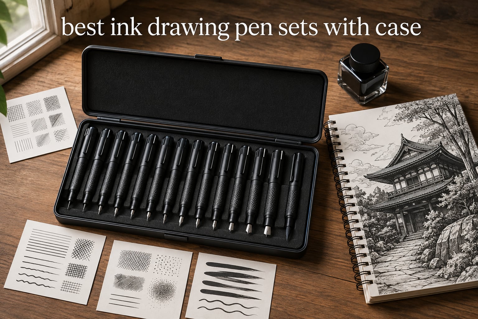 best ink drawing pen sets with case