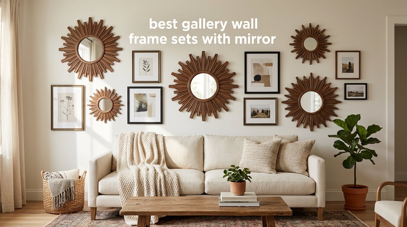 best gallery wall frame sets with mirror