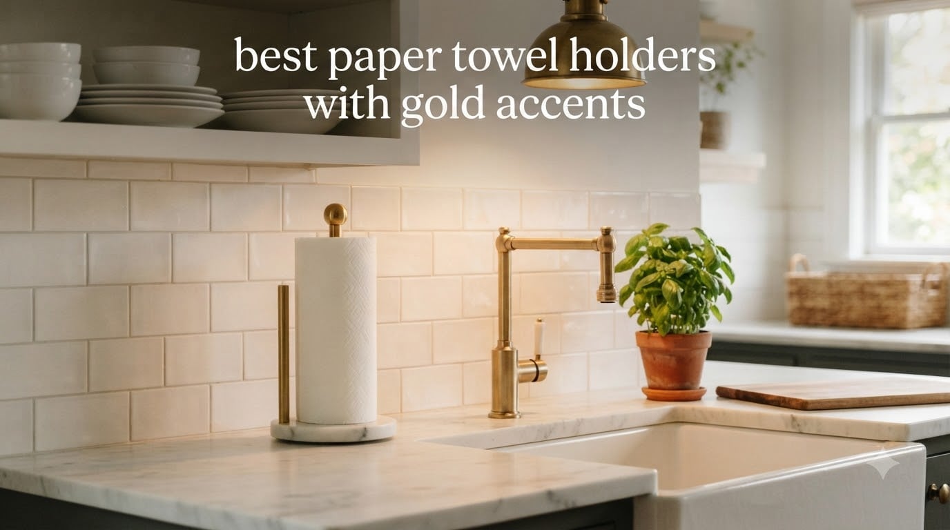 best paper towel holders with gold accents