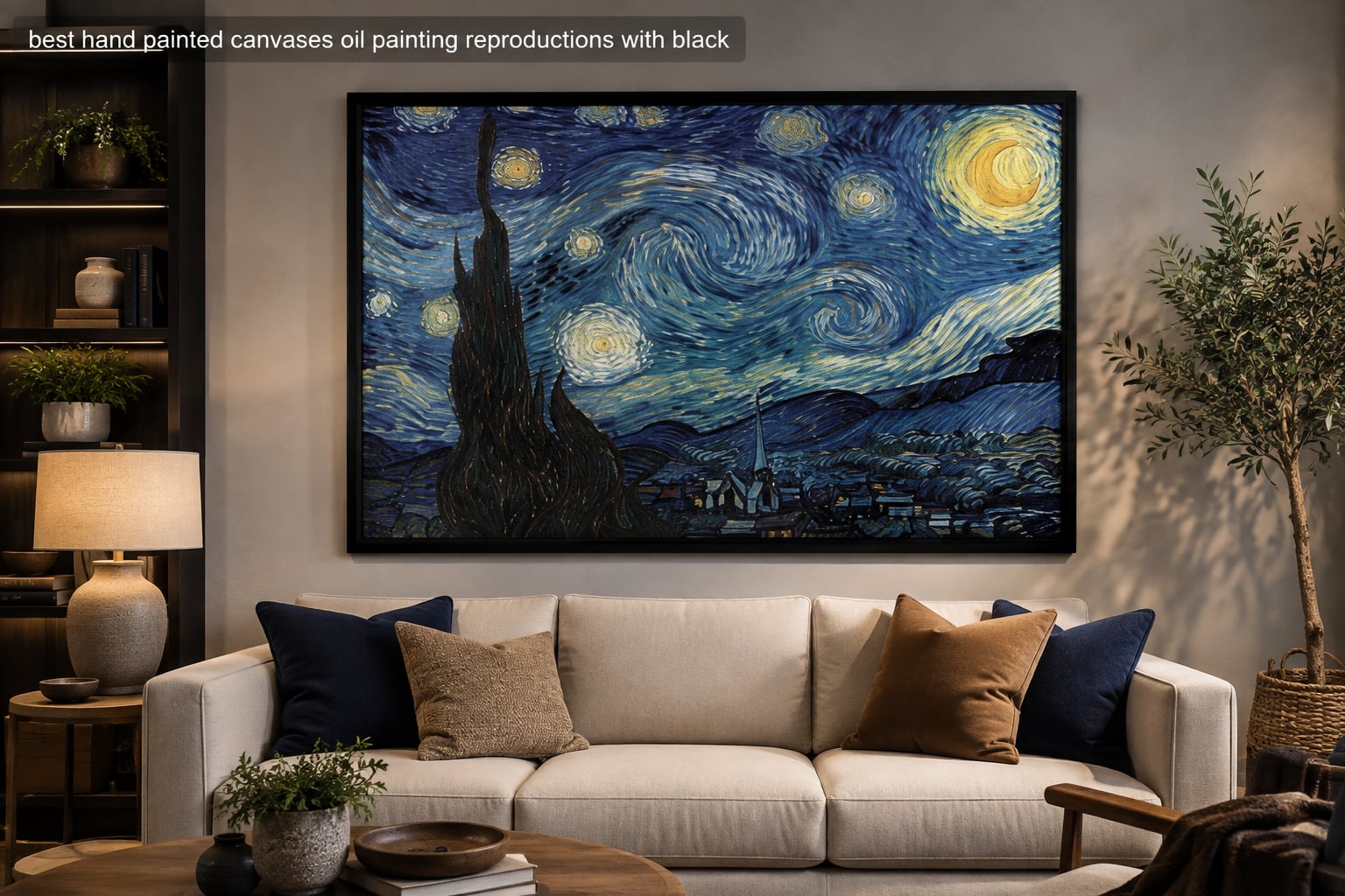 best hand painted canvases oil painting reproductions with black