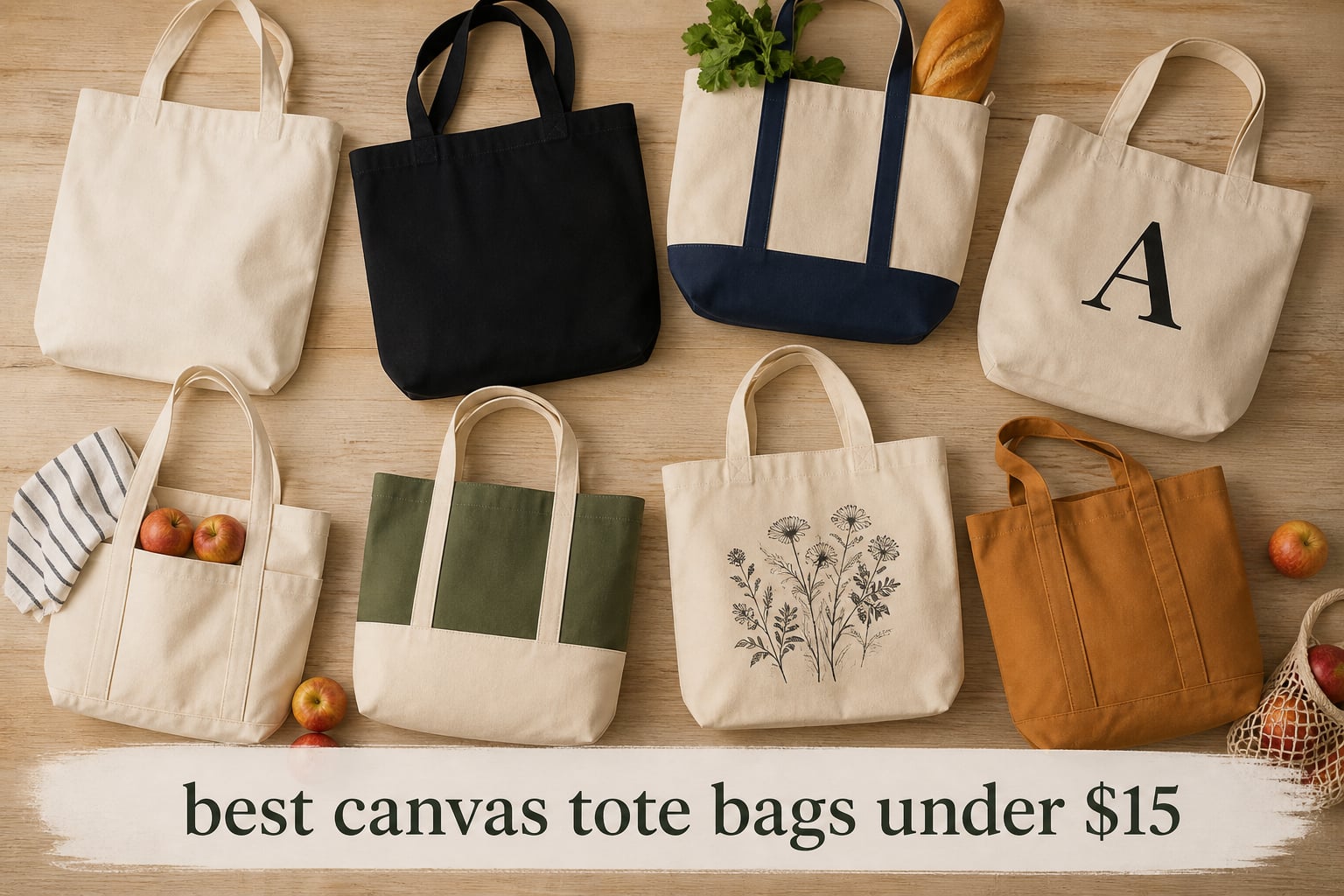 best canvas tote bags under $15